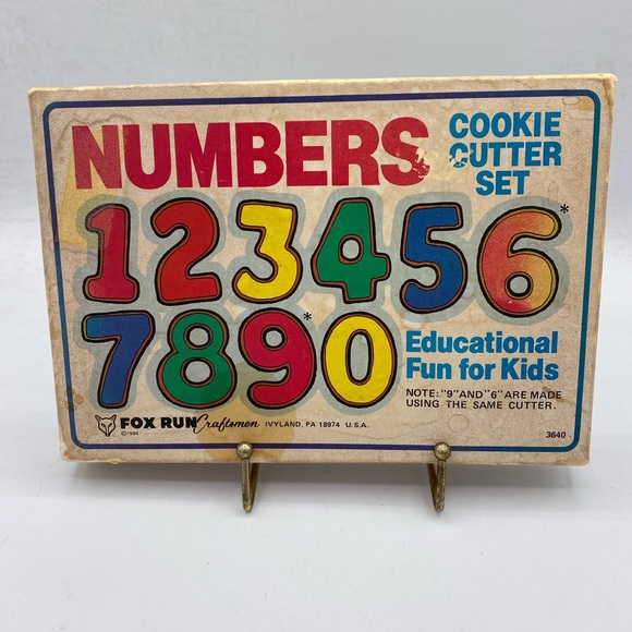 Vintage Fox Run Craftsman Number Cookie Cutter Set In Original Box - Picture 9 of 9